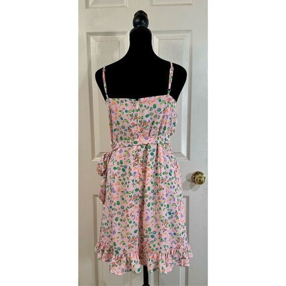 NWOT Lilly Pulitzer Summer Fruit Alysa Wrap Mini Dress Size 14 - Picture 3 of 9